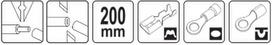 yato reples - Yato Replės laidams daugiafunkcinės YT-23131 200 mm - 2 nuotrauka