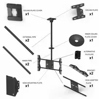 lubinis televizoriaus laikiklis - Multibrackets Wall Mount 42-63" Black - 5 nuotrauka
