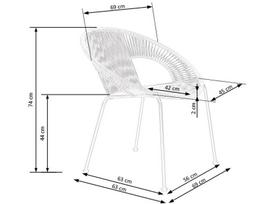 lauko baras - Halmar Bari Garden Chair Brown/Black - 2 nuotrauka