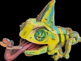 MakeBug 3D popierinė dėlionė Chameleonas MB-D-0050