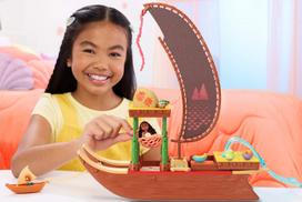 laivas zaislinis - Žaislinė figūrėlė Mattel Disney Princess Moana 2 Adventure Canoe JBT54 - 6 nuotrauka