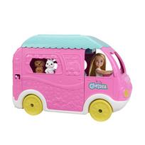 barbes automobilis - Mattel Barbie Chelsea Kemperis 2-in-1 su gyvūnų priedais HNH90, 12 cm - 6 nuotrauka