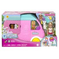 barbes automobilis - Mattel Barbie Chelsea Kemperis 2-in-1 su gyvūnų priedais HNH90, 12 cm - 9 nuotrauka