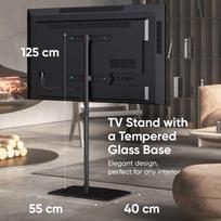 grindu televizoriaus laikiklis - TV SET ACC FLOOR STAND /30-60"/BLACK TS5065-B ONKRON - 4 nuotrauka