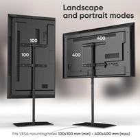 grindu televizoriaus laikiklis - TV SET ACC FLOOR STAND /30-60"/BLACK TS5065-B ONKRON - 6 nuotrauka