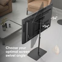 grindu televizoriaus laikiklis - TV SET ACC FLOOR STAND /30-60"/BLACK TS5065-B ONKRON - 9 nuotrauka