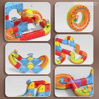 garazas - Woopie Magic Cube traukinukas magnetinė levituojanti trasa, 68 vnt - 4 nuotrauka