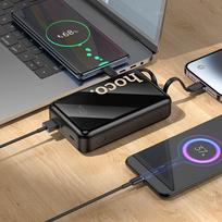 usb c pd power bank - Hoco Q37A, 20000mAh, 22.5W, QC + PD, juodas (black) - 4 nuotrauka