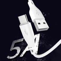 usb type c charging cable - Dudao L2T USB/ USB Type C fast charging data cable 5A 1m white - 2 nuotrauka
