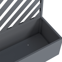6 5 5 5 - Metalinis vazonas HATIS su atramine sienele ir ratukais, antracito spalvos (Anthracite) - 3 nuotrauka