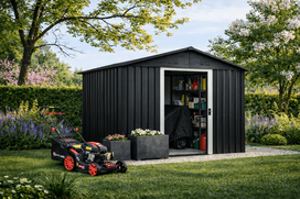 sandeliukas - Metalinis sodo sandėliukas HATIS, 3,82 m², antracito (Anthracite) - 2 nuotrauka
