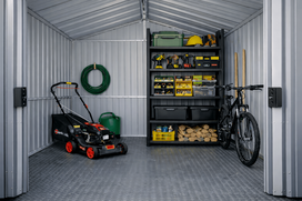 sandeliukas - Metalinis sodo sandėliukas HATIS, 3,82 m², antracito (Anthracite) - 27 nuotrauka
