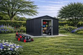 sandeliukas - Metalinis sodo sandėliukas HATIS, 3,82 m², antracito (Anthracite) - 29 nuotrauka