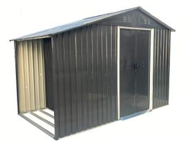 metalinis sandeliukas - Metalinis sandėliukas su malkine, 5,77 m2, antracito (Anthracite) - 17 nuotrauka