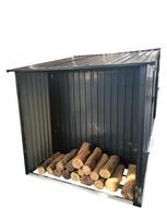 metalinis sandeliukas - Metalinis sandėliukas su malkine, 5,77 m2, antracito (Anthracite) - 19 nuotrauka
