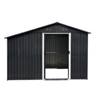 sandeliukas - Metalinis sodo sandėliukas su malkine, 9,35 m², antracito (Anthracite) - 24 nuotrauka