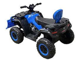 withings - Vaikiškas elektrinis keturratis HATIS with a snow blower, mėlynas (Blue) - 10 nuotrauka