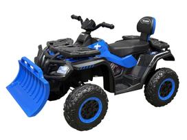 withings - Vaikiškas elektrinis keturratis HATIS with a snow blower, mėlynas (Blue) - 11 nuotrauka
