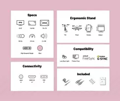 rozinis monitorius - JAPANNEXT JN-I238FHD120F-HSP-PK 23.8", IPS, FHD, rožinis (pink) - 4 nuotrauka