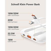 power bank 10000 mah - Veger C11C (W1170), 10000mAh, 22.5W, balta (white) - 3 nuotrauka