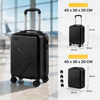 wizzair rankines 40x30x20 - Lagaminas Wizzair, 40x30x20cm juodas (Black) - 2 nuotrauka