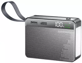 power bank 60000mah - Remax FP-5, 60000mAh, 27W, pilkas (grey) - 1 nuotrauka