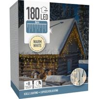 lauko uzuolaidos - KOOPMAN Kalėdinė lauko girlianda VARVEKLIS 180 LED, šiltai balta (Warm White), su laikmačiu - 4 nuotrauka