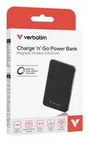 magnetine isorine baterija - Verbatim Charge 'n' Go Essentials 32225 5000mAh, belaidis magnetinis power bank, juodas - 4 nuotrauka