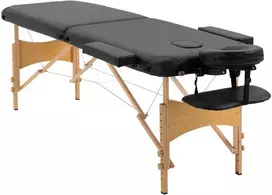 Masažo stalas HOMCOM, juodas (Black)