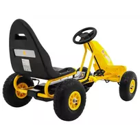 pedaliniai kartingai - RoGer kartingas Champion, geltonas (Yellow) - 7 nuotrauka