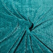 antklode 200x220 senukai - Eurofirany DESIGN 91 Minkštas ir švelnus pledas CINDY su įspaustu raštu, 220X200 cm, spalva: tamsi turkio - 7 nuotrauka