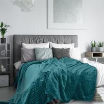antklode 200x220 senukai - Eurofirany DESIGN 91 Minkštas ir švelnus pledas CINDY su įspaustu raštu, 220X200 cm, spalva: tamsi turkio - 11 nuotrauka