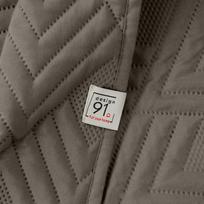 pledas smelio spalvos - Eurofirany DESIGN 91 ALARA / 1 Lovatiesė su geometriniu raštu, įspaustu karšto spaudimo technika (hot press), 220X240 cm, spalva: tamsi smėlio - 2 nuotrauka