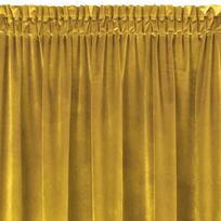 uzuolaidos 250 cm - Minkšto ir blizgaus aksomo naktinė užuolaida Eurofirany SAMANTA 140X250 cm, kilpos/žiedai, spalva: garstyčių - 7 nuotrauka