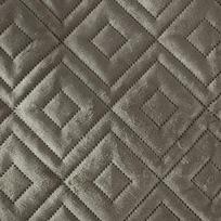 lovatieses 220x240 - Eurofirany ARIEL/3 Lovatiesė iš švelnaus aksomo su švelniu blizgesiu, dygsniuota karšto spaudimo (hot press) metodu geometriniu raštu, 220 X 240 cm, spalva: tamsi smėlio - 3 nuotrauka