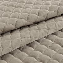 zvynai - Eurofirany ARIEL/3 Lovatiesė iš švelnaus aksomo su švelniu blizgesiu, dygsniuota karšto spaudimo (hot press) metodu geometriniu raštu, 220 X 240 cm, spalva: ruda - 2 nuotrauka