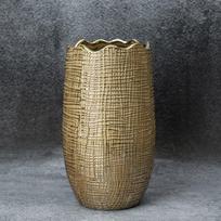 auksti vazonai - Eurofirany C / SELMA / 1 / WAZ / 01 18X18X32 RUDA + AUKSO - 4 nuotrauka