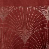 veduokle didele - Eurofirany BLINK / 14 Aksominis stalo takelis su su dideliu art deco stiliaus vėduoklės raštu, 35X140 cm, spalva: plytų - 6 nuotrauka