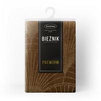 veduokle didele - Eurofirany BLINK / 14 Aksominis stalo takelis su su dideliu art deco stiliaus vėduoklės raštu, 35X140 cm, spalva: ruda - 7 nuotrauka