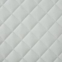 antklode 150x200 - Eurofirany MILO Struktūrinio aksomo lovatiesė, dygsniuota geometriniu raštu karšto spaudimo būdu (hot press), 170X210 cm, spalva: balta - 3 nuotrauka