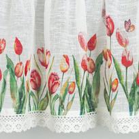raudonos uzuolaidos - Eurofirany FIR / STELLA / B + CZE 30X150 TUNELIS Dieninės užuolaidos - 6 nuotrauka