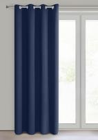 naktines uzuolaidos blackout 250 - Eurofirany LOGAN blackout tipo temdanti naktinė užuolaida, 135X250 cm, kilpos / žiedai, spalva: tamsiai mėlyna - 8 nuotrauka