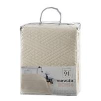 antklode 200x220 senukai - Eurofirany DESIGN 91 BONI / 4 Lovatiesė su geometriniu raštu, išgautu karšto spaudimo technika (hot press), 200X220 cm, spalva: kreminė - 7 nuotrauka