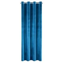 aksomo uzuolaidos - Minkšto ir blizgaus aksomo naktinė užuolaida Eurofirany SAMANTA 140X250  cm, kilpos/žiedai, spalva: tamsiai mėlyna - 7 nuotrauka