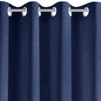 audiniai uzuolaidos - Naktinė užuolaida Eurofirany RITA iš lygaus audinio, 140X250 cm kilpos / ratukai, spalva: mėlyna - 8 nuotrauka