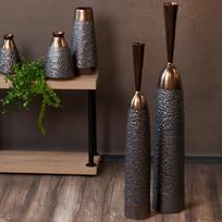 dekoratyvine vaza - Eurofirany C / MORENA / WAZ / 03 14X14X26 PLIENAS + RUDAS - 3 nuotrauka