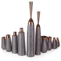 dekoratyvine vaza - Eurofirany C / MORENA / WAZ / 03 14X14X26 PLIENAS + RUDAS - 5 nuotrauka
