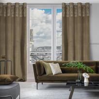 uzuolaidos 250 cm - Eurofirany ZAS / LIZA / BEIGE + ZŁ 140X250 TRANS Naktinės užuolaidos - 6 nuotrauka
