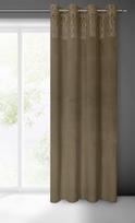 uzuolaidos 250 cm - Eurofirany ZAS / LIZA / BEIGE + ZŁ 140X250 TRANS Naktinės užuolaidos - 14 nuotrauka