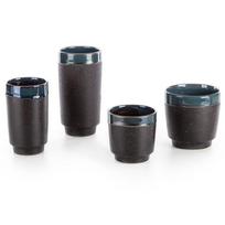 dekoratyvine vaza - Eurofirany C / HANI / WAZ / 02 12X12X20 ŽALIA + JUODA - 4 nuotrauka